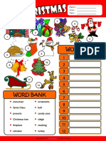 Christmas Esl Vocabulary Find and Write The Words Worksheet For Kids