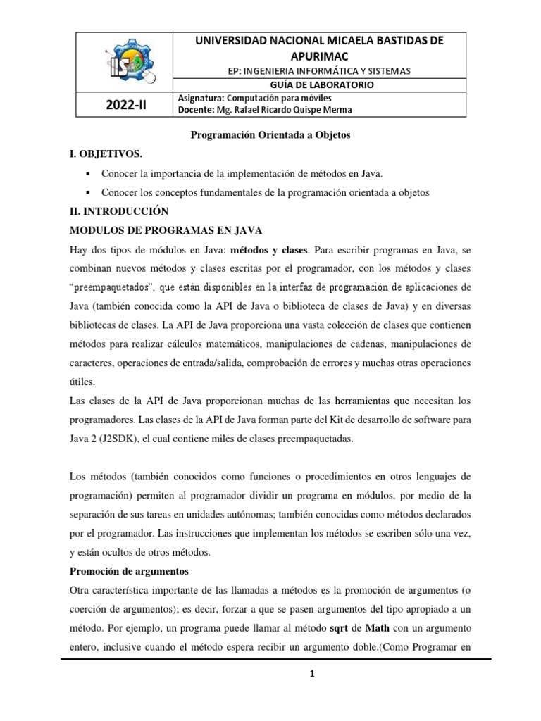 Fundamentos de Programación en Java | PDF | Java (lenguaje de ...