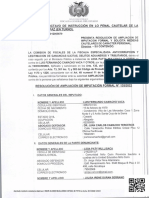 Ampliación de Imputación Contra Camacho.