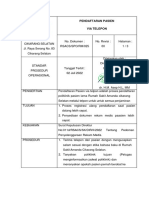 Pendaftaran Pasien Via Telepon