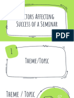Factors Stages of Planning - Seminar