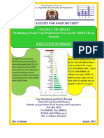 Tanzania Releases Preliminary Food Crop Production Forecast for 2013/14