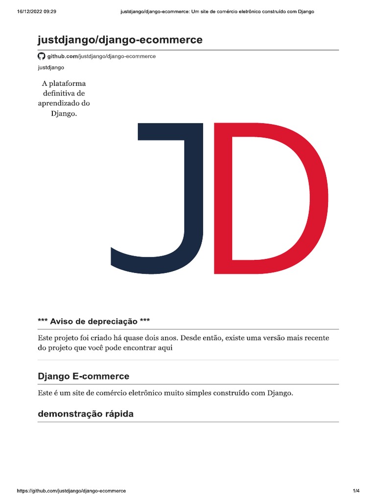 Django Ecommerce Website - PT | PDF