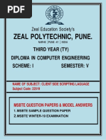 Zeal Polytechnic, Pune.: Third Year (Ty) Diploma in Computer Engineering Scheme: I Semester: V