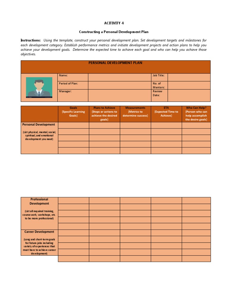 Constructing A Personal Development Plan (PDP) | PDF