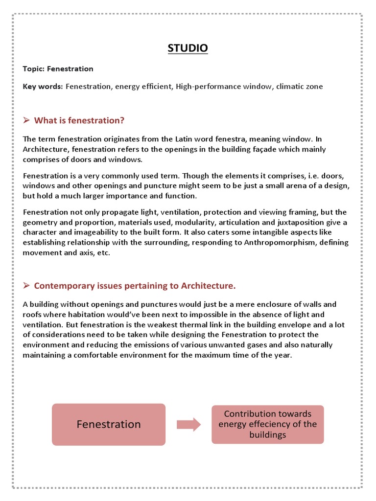 STUDIO - Detailed | PDF | Window | Lighting