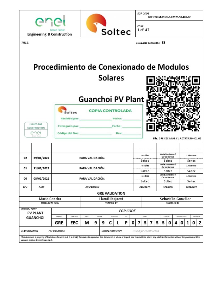 Gre - Eec.m.99.cl.p.07575.50.401.02 Conexionado de Módulos | PDF ...