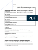 Writing Frame - Model Answer For A Summary of Chapter 4