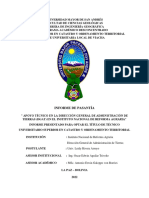 Informe de Pasantía: Dirección General de Administración de Tierras