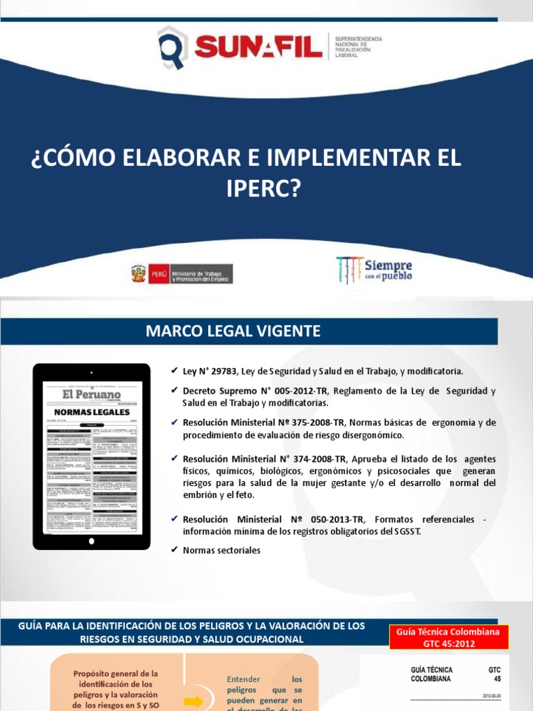 Elaboración e Implementación del IPERC | PDF | Riesgo | Seguridad y ...
