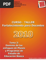 Dominio de Los Enfoques de Planes y Programas de Estudio de Educación Básica