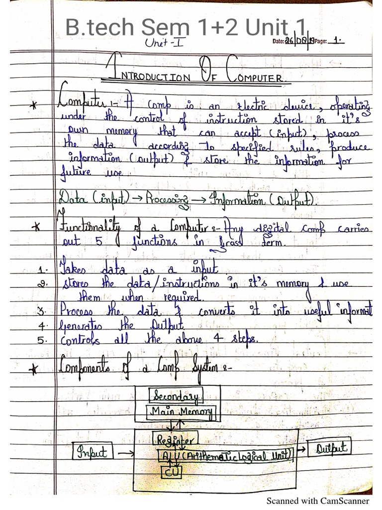 Computer Fundamental and Programming in C B.tech | PDF