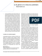 Conflicto y Violencia de Género en El Discurso Publicitario: Manuel Garrido Lora