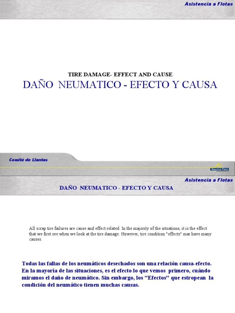 Daños Comunes en Neumáticos y Causas | PDF | Neumático | Materiales de ...