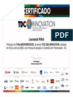 Certificado TDC2022 Innovation