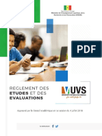 Uvs - Reglement Des Etudes Et Des Evaluations VF 2018