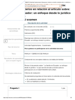 Examen - (ACDB1-17.5%) (SUP1) Actividad Suplementaria - Exponga Sus Criterios en Relación Al Artículo Sobre - La Familia en Ecuador - Un Enfoque Desde Lo Jurídico