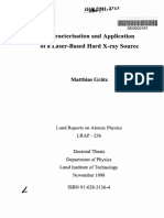 Characterisation and Application of A Laser-Based Hard X-Ray Source