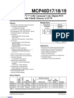 MCP40D17/18/19: 7-Bit Single I C™ (With Command Code) Digital POT With Volatile Memory in SC70