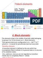 D F Block Elements