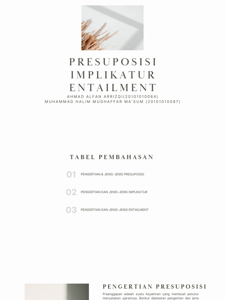 Presuposisi implikasi entailment pdf