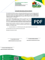 Acta Re Resolucion y Disolucion de Contrato