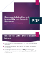 Stakeholder Relationships, Social Responsibility, and Corporate Governance
