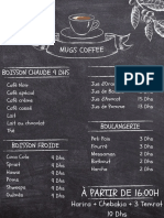 Dark Rustic Chalkboard Texture Cafe Menu