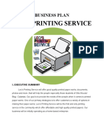 Leo's Printing Service Business Plan