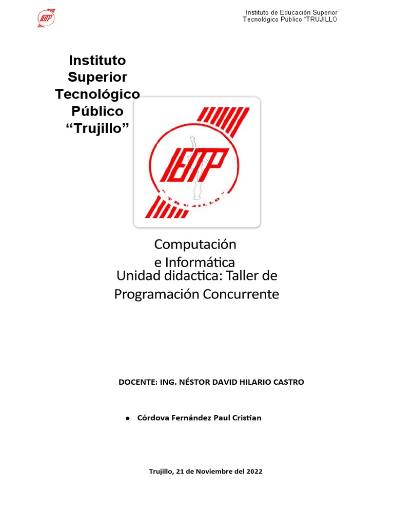 Taller de Programación Concurrente en VB | PDF | SQL | Bases de datos