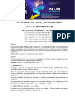Formato de artigos para o Congresso Internacional de Administração ADMPG 2022