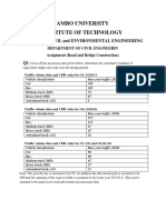 Civil Engineering Road and Bridge Construction Assignment