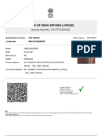 Driving Licence MH1820100000953