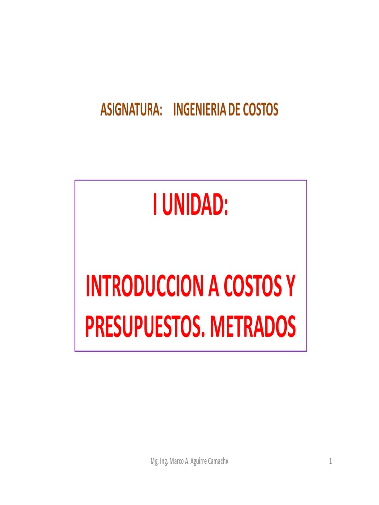 Introducción a Costos y Presupuestos | PDF | Presupuesto | Economias