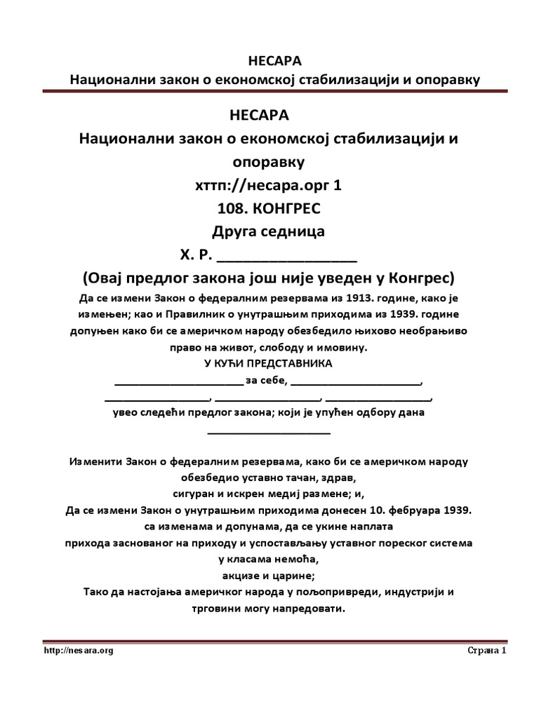 Nesara SR | PDF