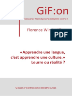 Apprendre une langue, c’est apprendre une culture. Leurre ou réalité_