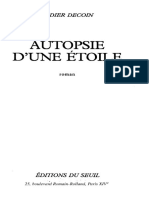 Autopsie D'une Étoile (Didier Decoin)