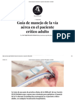 Guía de Manejo de La Vía Aérea en El Paciente Crítico Adulto - AnestesiaR