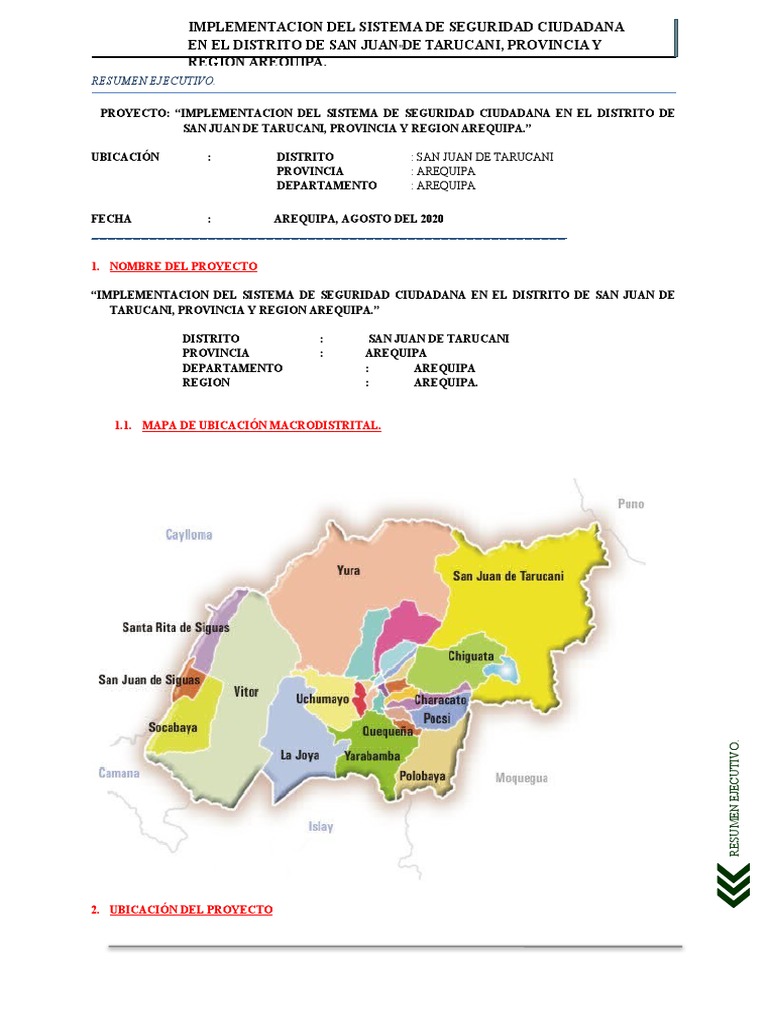 Implementación de un sistema de seguridad ciudadana en el distrito de