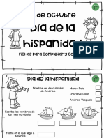 Bonitas Fichas para Completar y Colorear Dia de La Hispanidad