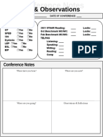 Conference Observation Notes