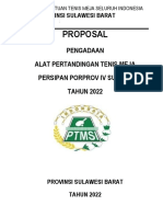 Proposal Pengadaan Lpanagan T.meja - Persiapan Porprov Iv 2022