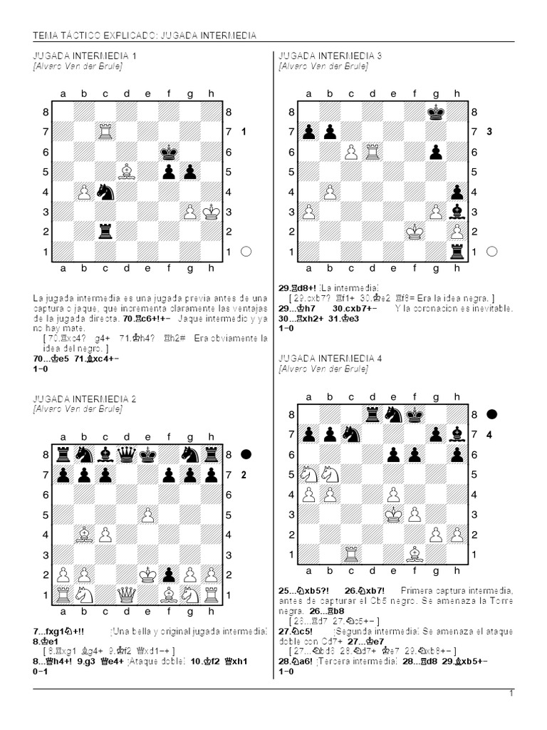 Tema Tactico de Jugada Intermedia | PDF | Ajedrez | Juegos de ...