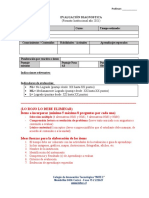 Evaluación diagnóstica para asignatura o módulo