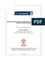 Análise Do Sistema de Gestão Da Qualidade e Da Sua Evolução para