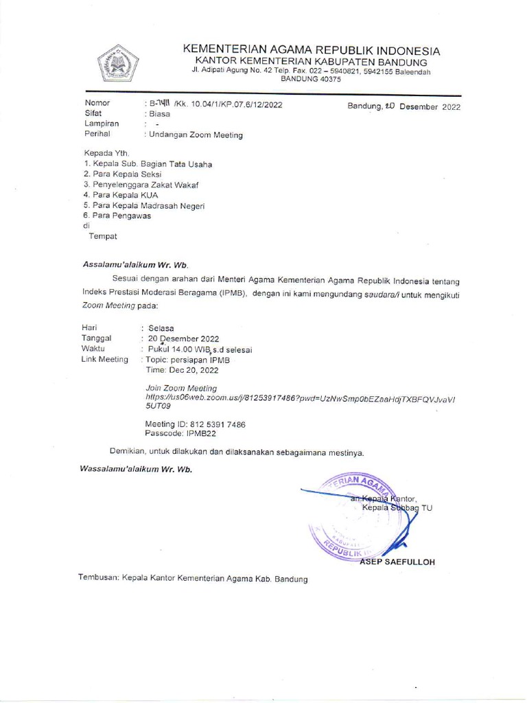 Undangan Zoom IPMB20221220 - 11493611 | PDF