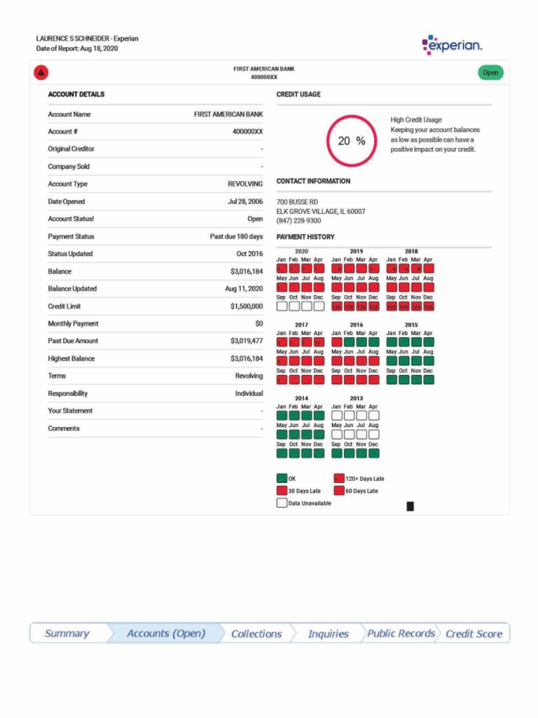  3 016 184 experian credit report pdf financial services credit