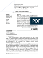 The Efficacy of Multimodal Intervention Program On Mental Health States