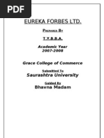 Download EUREKA FORBES MBA Porject Report Prince Dudhatra by pRiNcE DuDhAtRa SN61700212 doc pdf