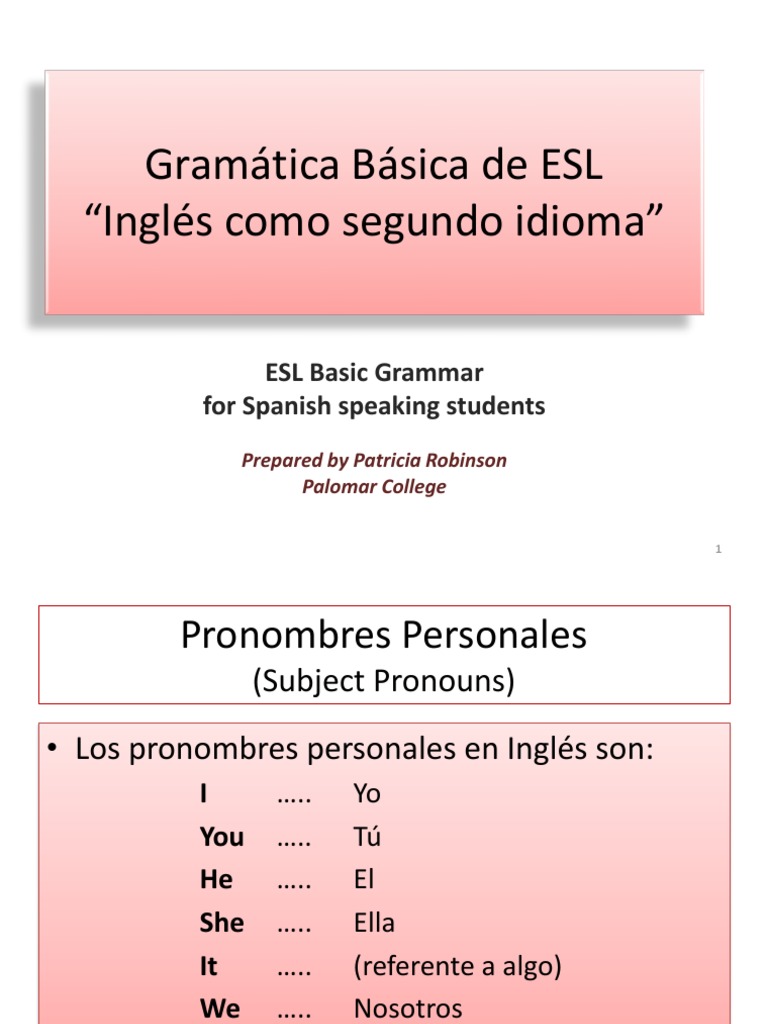 Gramática Básica de Inglés para Principiantes | PDF | Plural | Verbo